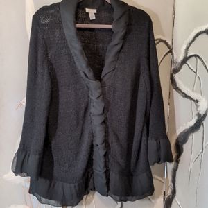 CHICOS 3 Cotton/Rayon Sweater